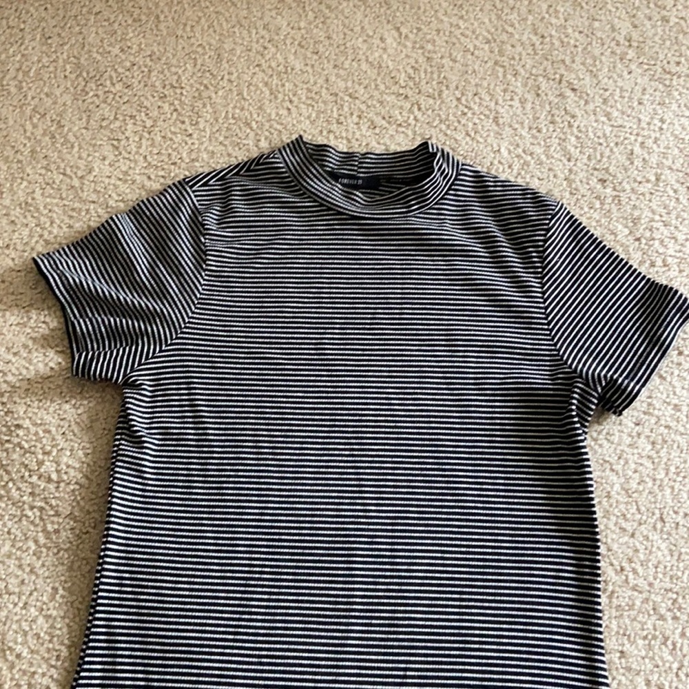 Black and white pinstriped dress size L